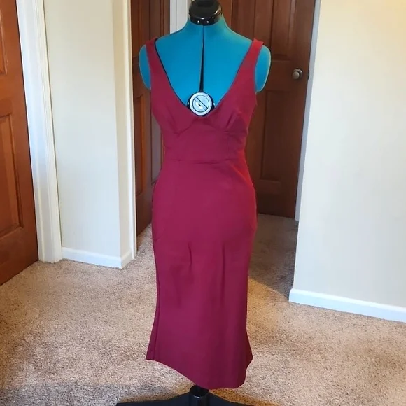 HOUSE OF CB Hama wine dress,  Medium - Picture 2 of 7